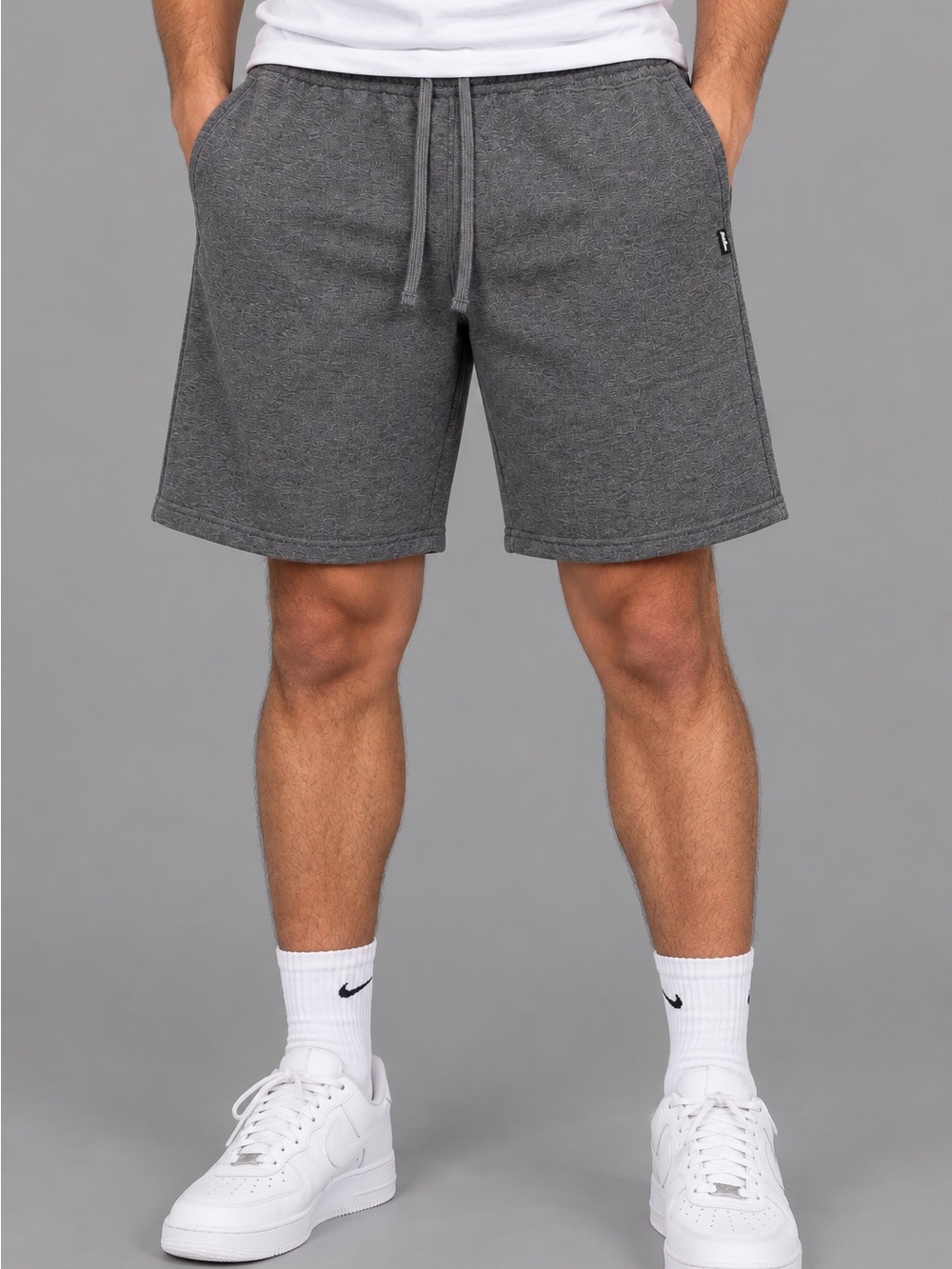 Eddie Bauer Men’s L Gray Heather Lounge Sweat Shorts Cotton Blend